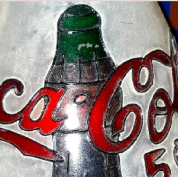❤COCA COLA FROSTED STAINED GLASS TEA LITE LAMP❤ - Picture 7 of 13